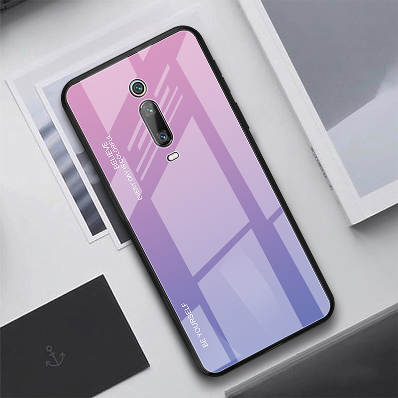 Bakeey-Gradient-Color-Tempered-Glass--Soft-TPU-Back-Cover-Protective-Case-for-Xiaomi-Mi-9T--Xiaomi-M-1526926-8