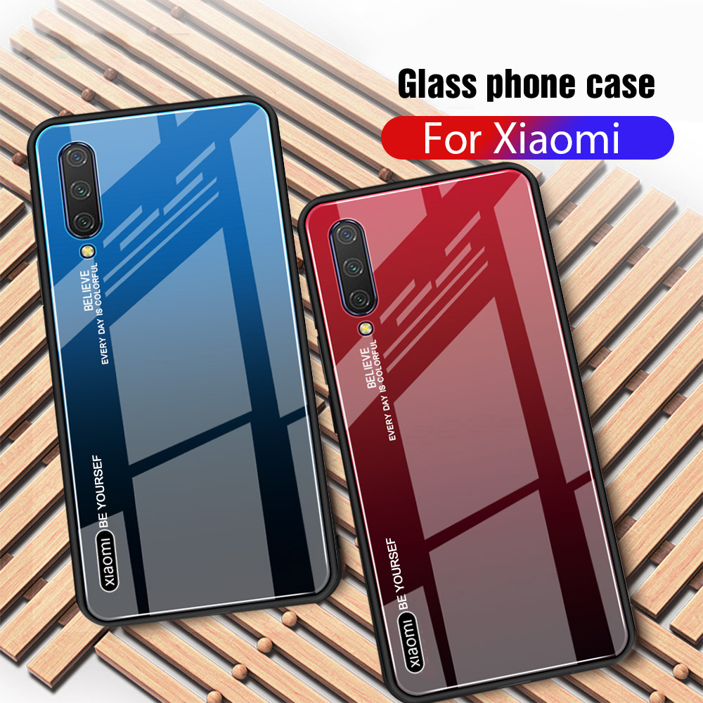 Bakeey-Gradient-Color-Tempered-Glass--Soft-TPU-Back-Cover-Protective-Case-for-Xiaomi-Mi-A3--Xiaomi-M-1558979-2