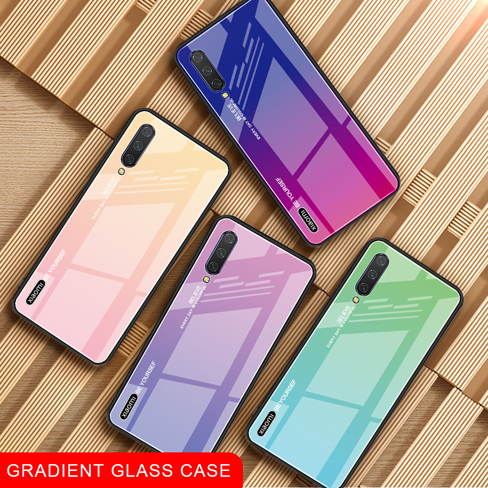 Bakeey-Gradient-Color-Tempered-Glass--Soft-TPU-Back-Cover-Protective-Case-for-Xiaomi-Mi-A3--Xiaomi-M-1558979-13