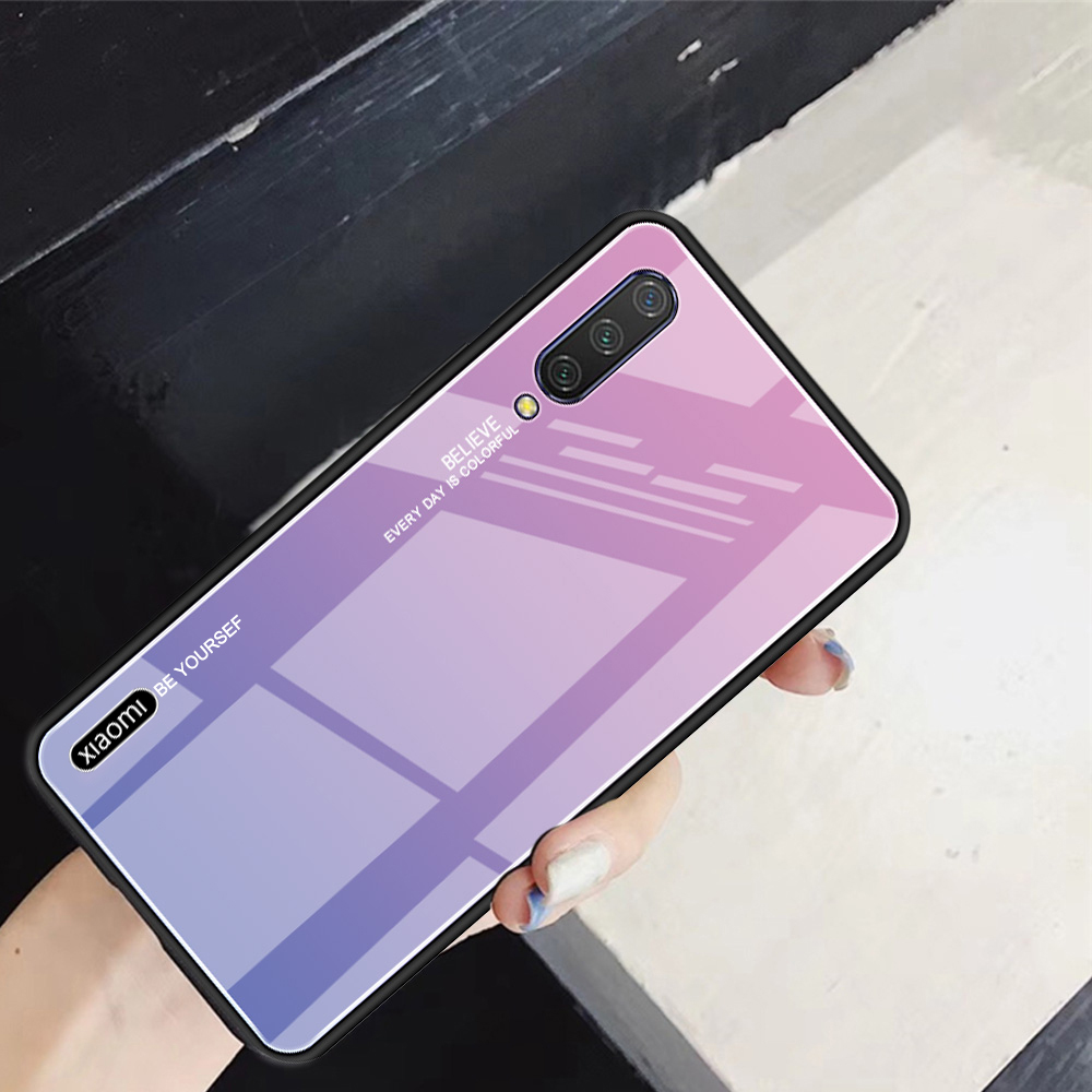 Bakeey-Gradient-Color-Tempered-Glass--Soft-TPU-Back-Cover-Protective-Case-for-Xiaomi-Mi-A3--Xiaomi-M-1558979-4