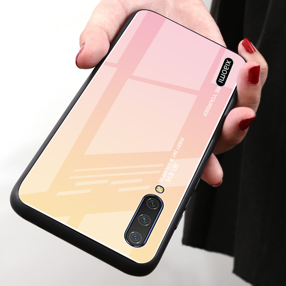 Bakeey-Gradient-Color-Tempered-Glass--Soft-TPU-Back-Cover-Protective-Case-for-Xiaomi-Mi-A3--Xiaomi-M-1558979-5