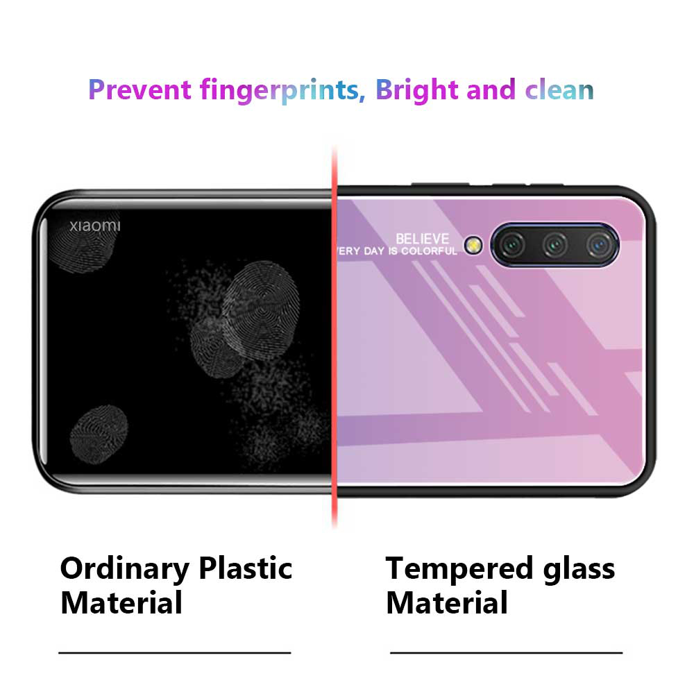 Bakeey-Gradient-Color-Tempered-Glass--Soft-TPU-Back-Cover-Protective-Case-for-Xiaomi-Mi-A3--Xiaomi-M-1558979-10