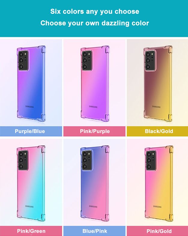 Bakeey-Gradient-Color-with-Four-Corner-Airbag-Shockproof-Translucent-Soft-TPU-Protective-Case-for-Sa-1743955-1