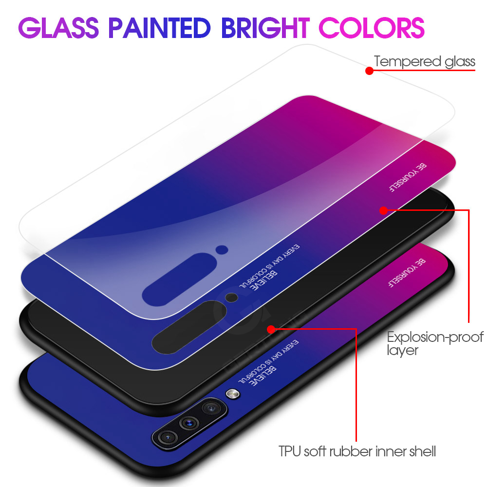 Bakeey-Gradient-Tempered-Glass-Protective-Case-For-Samsung-Galaxy-A70-2019-Scratch-Resistant-Back-Co-1475498-5