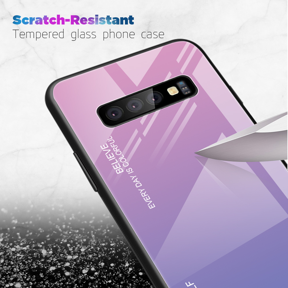 Bakeey-Gradient-Tempered-Glass-Protective-Case-For-Samsung-Galaxy-S10e-S10-S10-Plus-S10-5G-Scratch-R-1432821-3