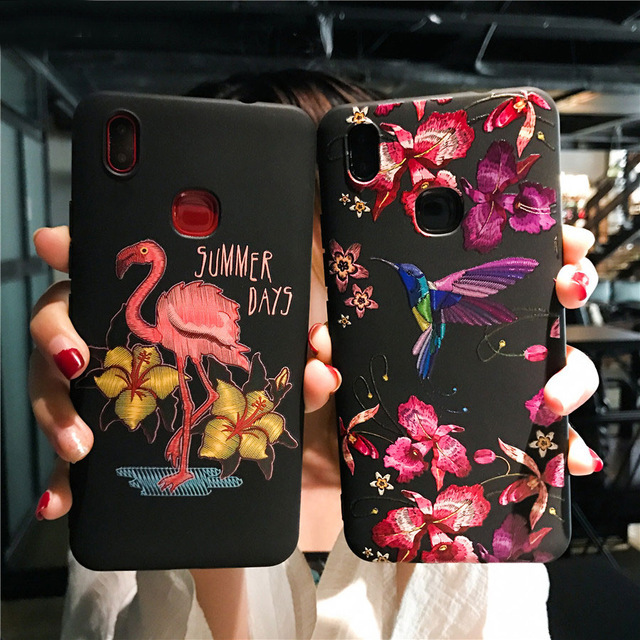 Bakeey-Imitation-Embroidery-Three-Dimensional-Relief-Soft-TPU-Protective-Case-For-Xiaomi-Mi8-Mi-8-1396651-1