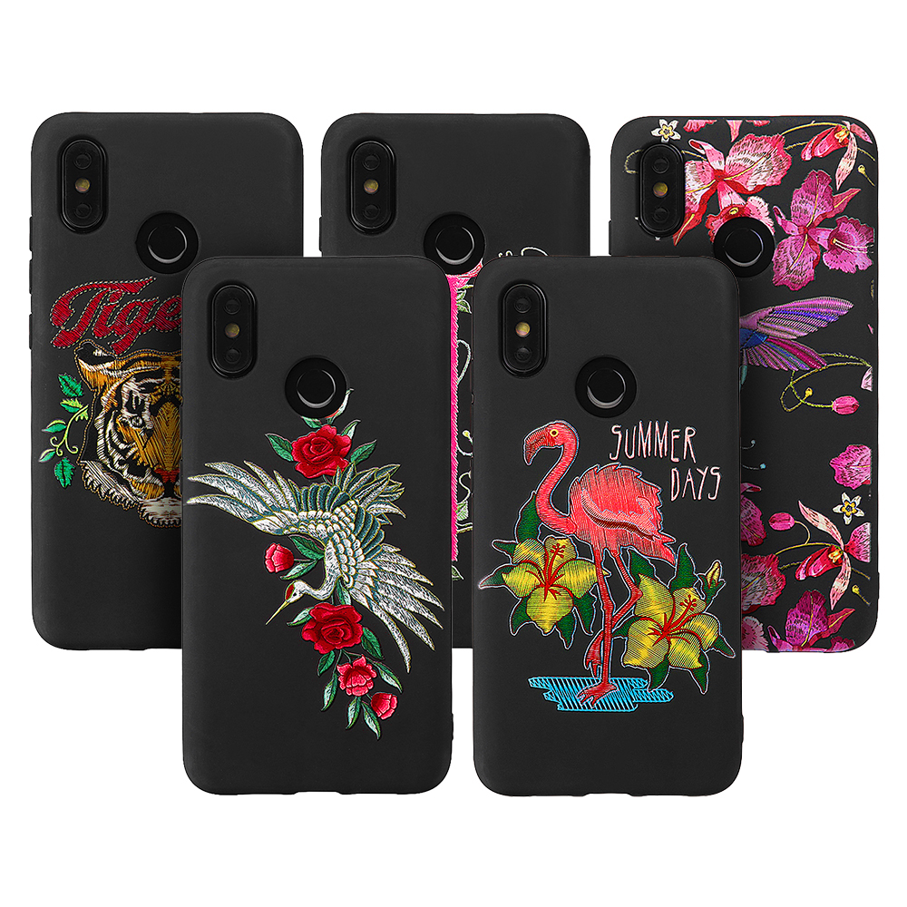 Bakeey-Imitation-Embroidery-Three-Dimensional-Relief-Soft-TPU-Protective-Case-For-Xiaomi-Mi8-Mi-8-1396651-3