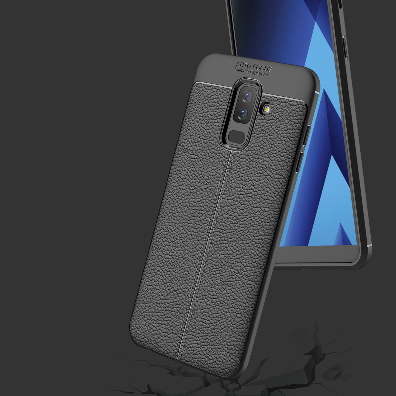 Bakeey-Litchi-Leather-Soft-TPU-Protective-Case-for-Samsung-Galaxy-A6-Plus-2018-1312950-4