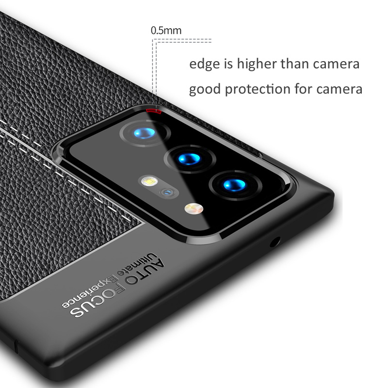 Bakeey-Litchi-Pattern-Shockproof-PU-Leather--TPU-Soft-Protective-Case-for-Samsung-Galaxy-Note-20-Ult-1733182-5