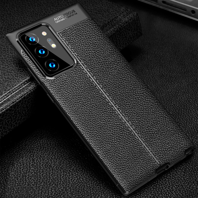Bakeey-Litchi-Pattern-Shockproof-PU-Leather--TPU-Soft-Protective-Case-for-Samsung-Galaxy-Note-20-Ult-1733182-9