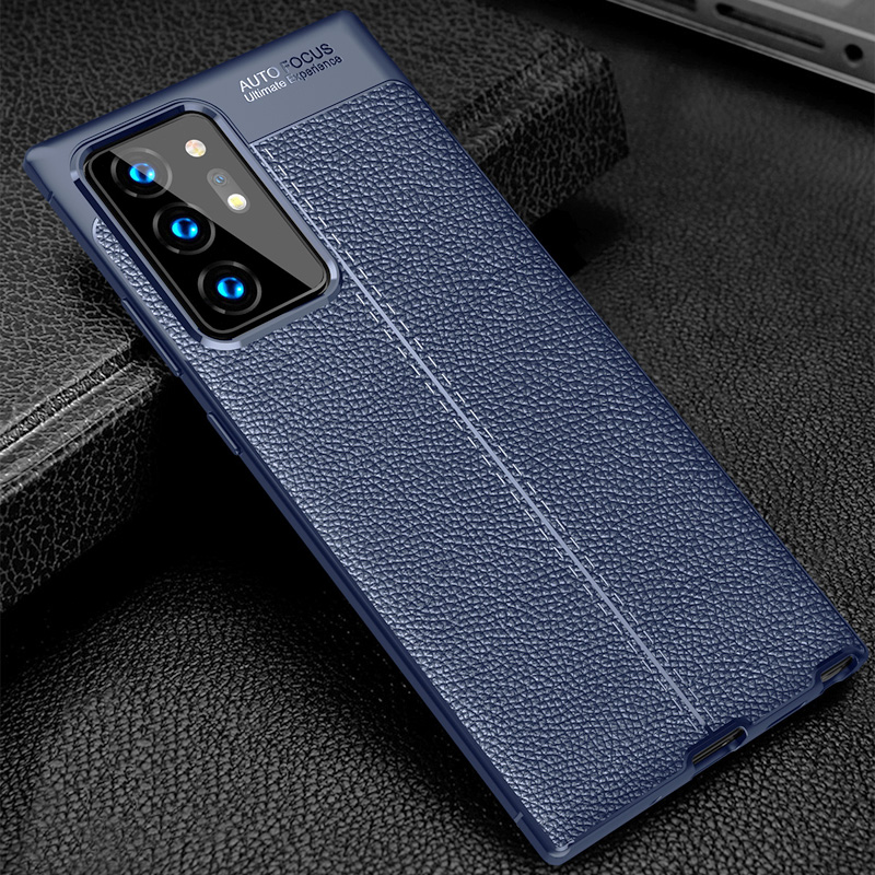 Bakeey-Litchi-Pattern-Shockproof-PU-Leather--TPU-Soft-Protective-Case-for-Samsung-Galaxy-Note-20-Ult-1733182-10