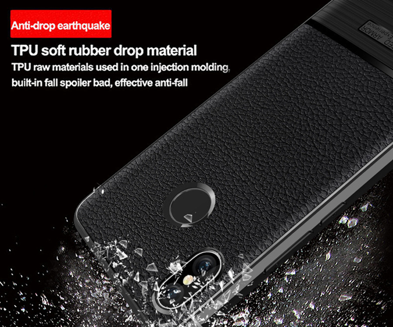 Bakeey-Litchi-Texture-Wire-Drawing-Process-Shockproof-Protective-Case-For-Xiaomi-Mi8-1331132-2