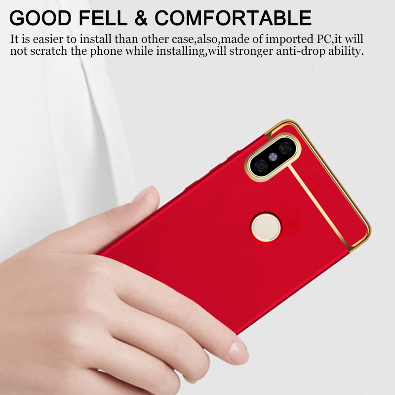 Bakeey-Luxury-3-in-1-Plating-Frame-Splicing-PC-Hard-Protective-Case-For-Xiaomi-Mi-A2--Xiaomi-Mi-6X-N-1305651-1