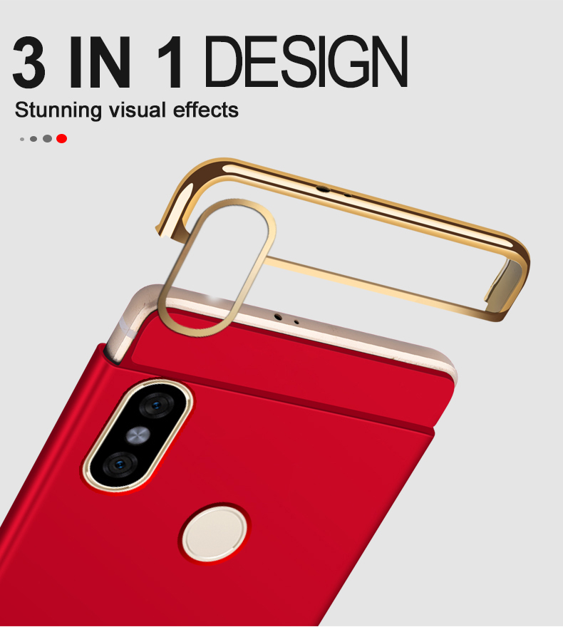 Bakeey-Luxury-3-in-1-Plating-Frame-Splicing-PC-Hard-Protective-Case-For-Xiaomi-Mi-A2--Xiaomi-Mi-6X-N-1305651-2