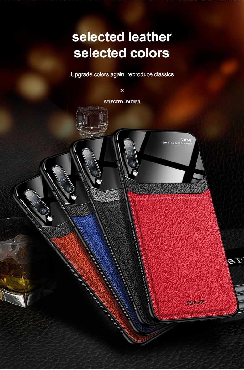 Bakeey-Luxury-Business-PU-Leather-Mirror-Glass-Shockproof-Protective-Case-for-Samsung-Galaxy-A50-201-1630912-11
