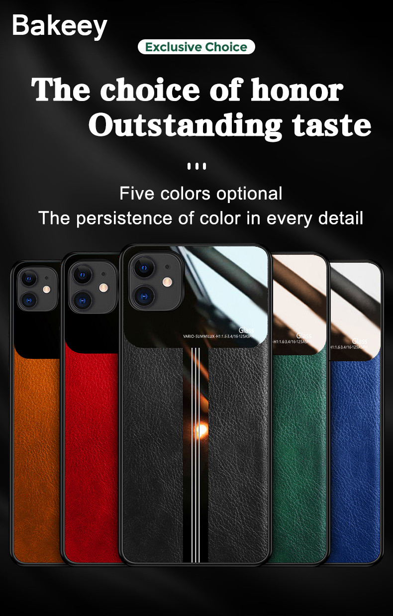 Bakeey-Luxury-Business-PU-Leather-Mirror-Glass-Shockproof-Protective-Case-for-iPhone-X--iP-XS-1630943-1