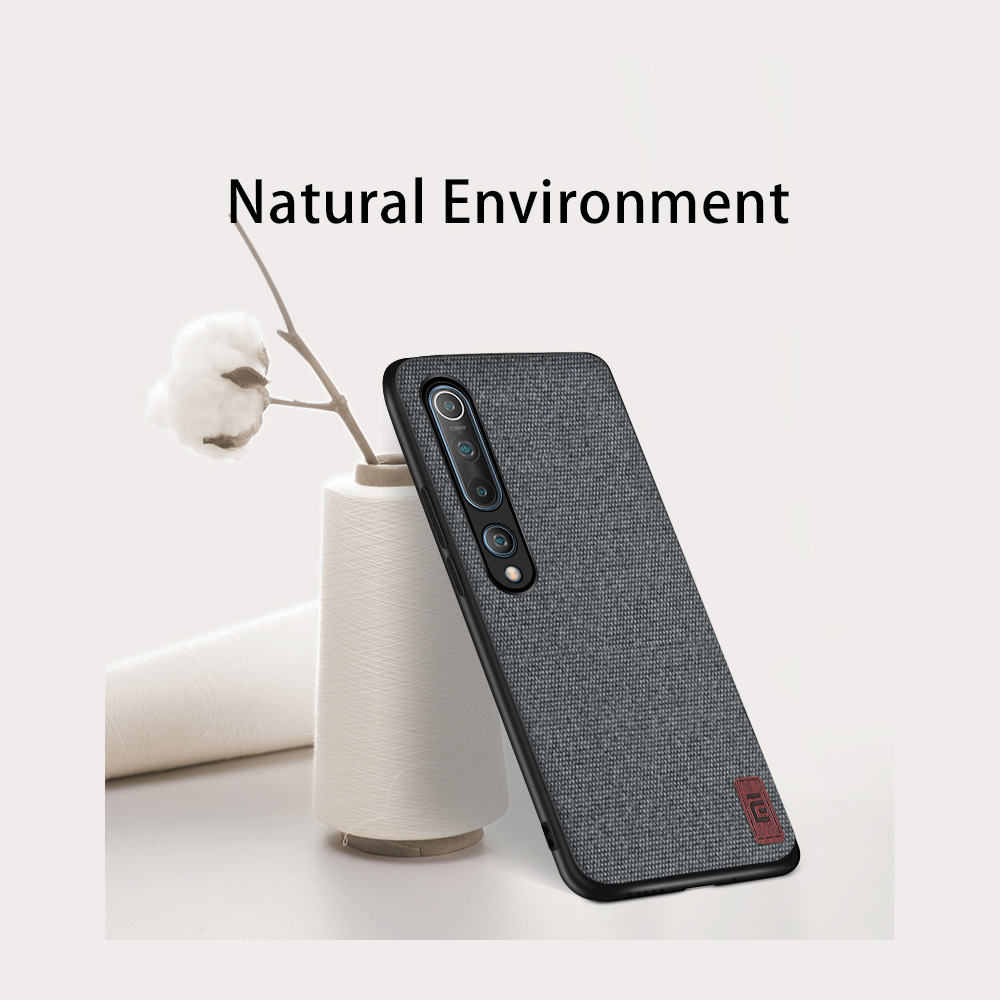 Bakeey-Luxury-Canvas-Fabric-Splice-Soft-Silicone-Edge-Shockproof-Protective-Case-for-Xiaomi-Mi-10--X-1675053-9