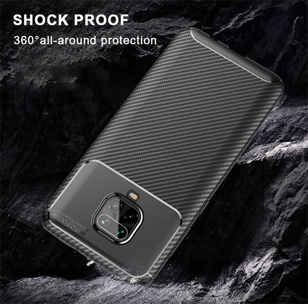 Bakeey-Luxury-Carbon-Fiber-Pattern-Shockproof-Silicone-Protective-Case-for-Xiaomi-Redmi-Note-9S--Red-1667879-2
