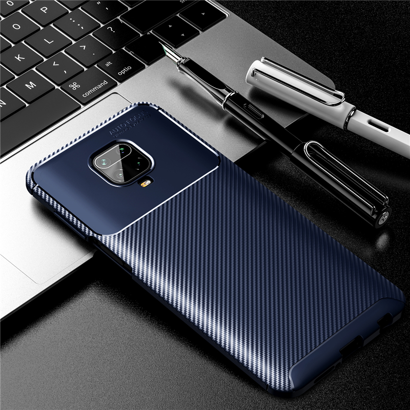 Bakeey-Luxury-Carbon-Fiber-Pattern-Shockproof-Silicone-Protective-Case-for-Xiaomi-Redmi-Note-9S--Red-1667879-13