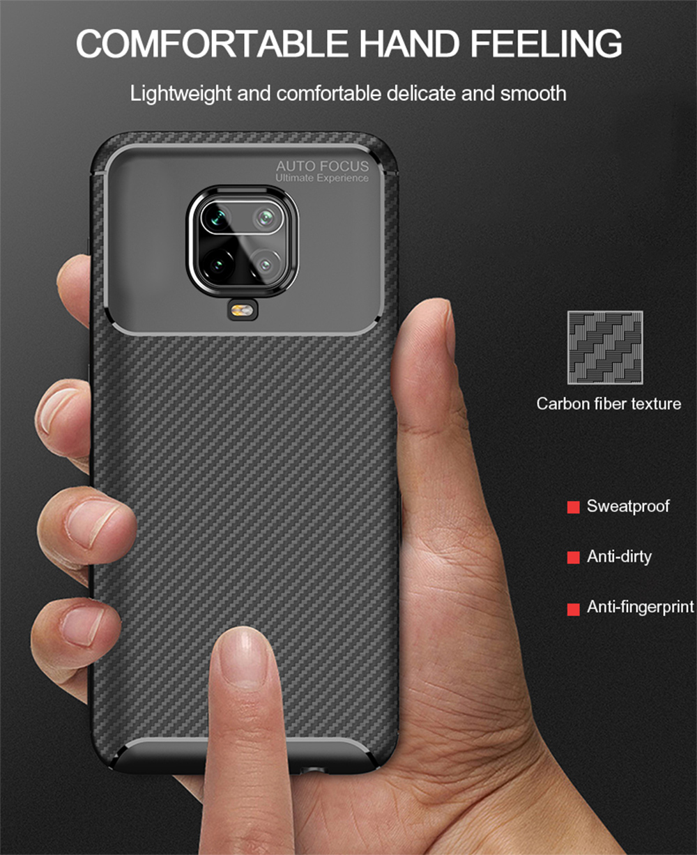 Bakeey-Luxury-Carbon-Fiber-Pattern-Shockproof-Silicone-Protective-Case-for-Xiaomi-Redmi-Note-9S--Red-1667879-3