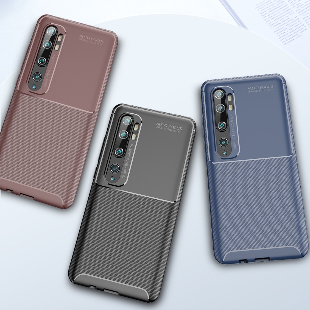 Bakeey-Luxury-Carbon-Fiber-Shockproof-Silicone-Protective-Case-for-Xiaomi-Mi-Note-10--Xiaomi-Mi-Note-1606515-1