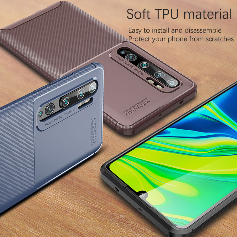 Bakeey-Luxury-Carbon-Fiber-Shockproof-Silicone-Protective-Case-for-Xiaomi-Mi-Note-10--Xiaomi-Mi-Note-1606515-4