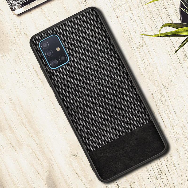 Bakeey-Luxury-Cotton-Cloth-Shockproof-Anti-sweat-Protective-Case-for-Samsung-Galaxy-A71-2019-1639253-9
