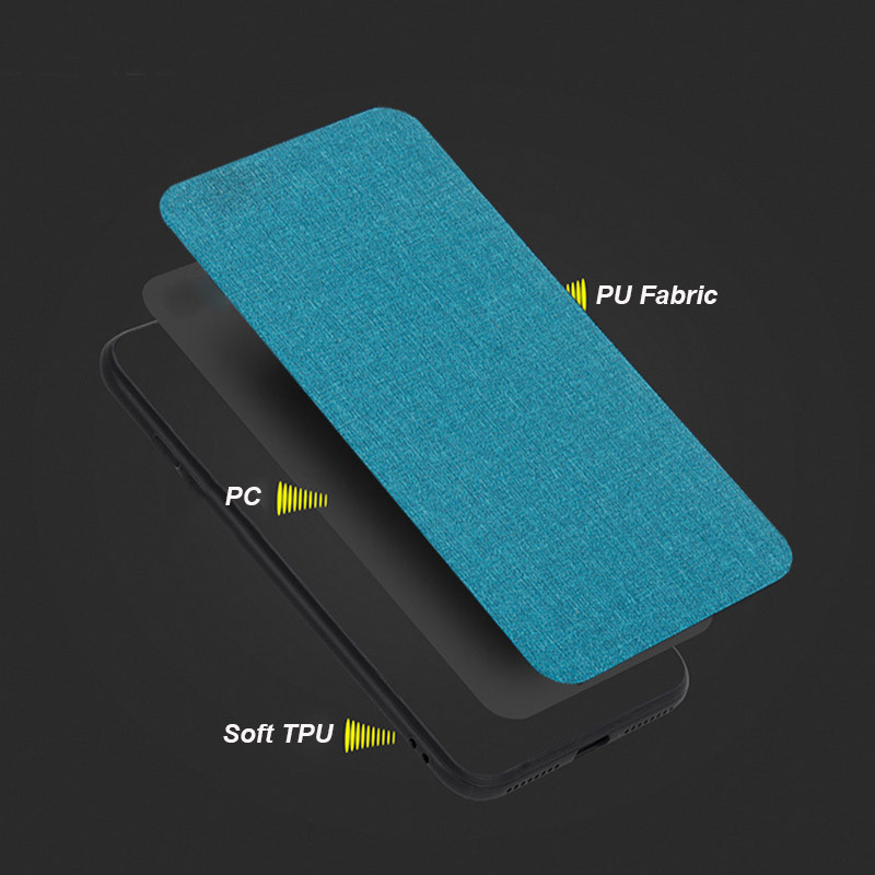 Bakeey-Luxury-Fabric-PC-Back--Soft-TPU-Bumper-Protective-Case-for-Xiaomi-Pocophone-F1-1366359-2