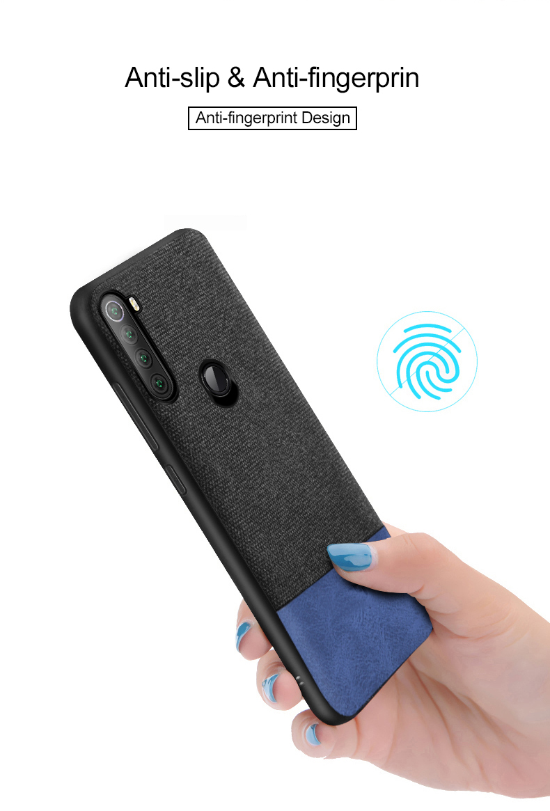 Bakeey-Luxury-Fabric-Splice-Soft-Silicone-Edge-Shockproof-Protective-Case-For-Xiaomi-Redmi-Note-8T-1607253-7