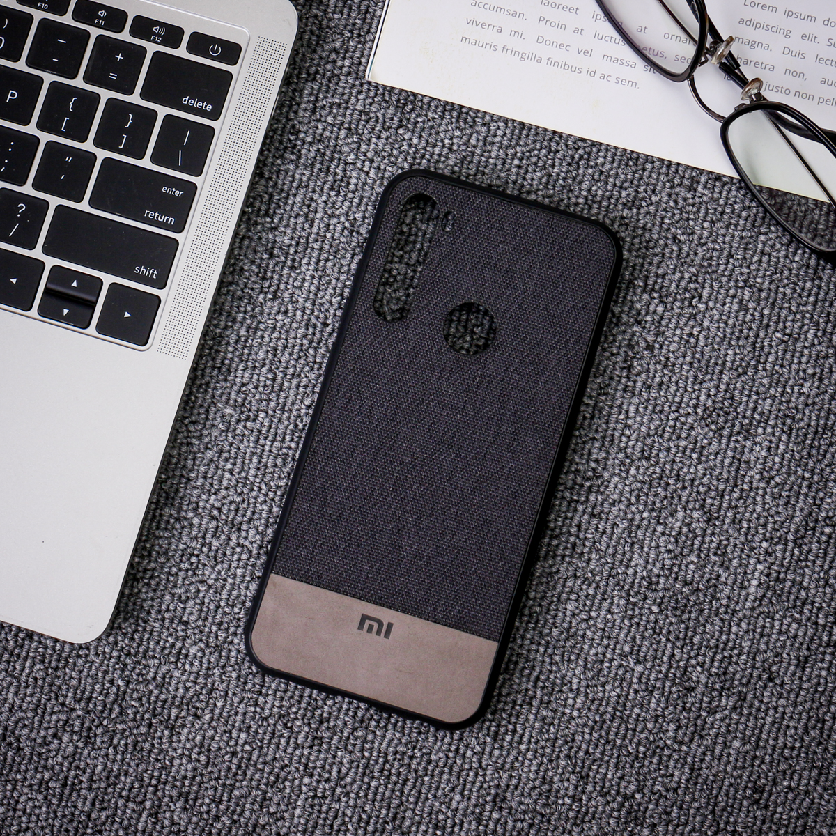 Bakeey-Luxury-Fabric-Splice-Soft-Silicone-Edge-Shockproof-Protective-Case-For-Xiaomi-Redmi-Note-8T-1607253-10