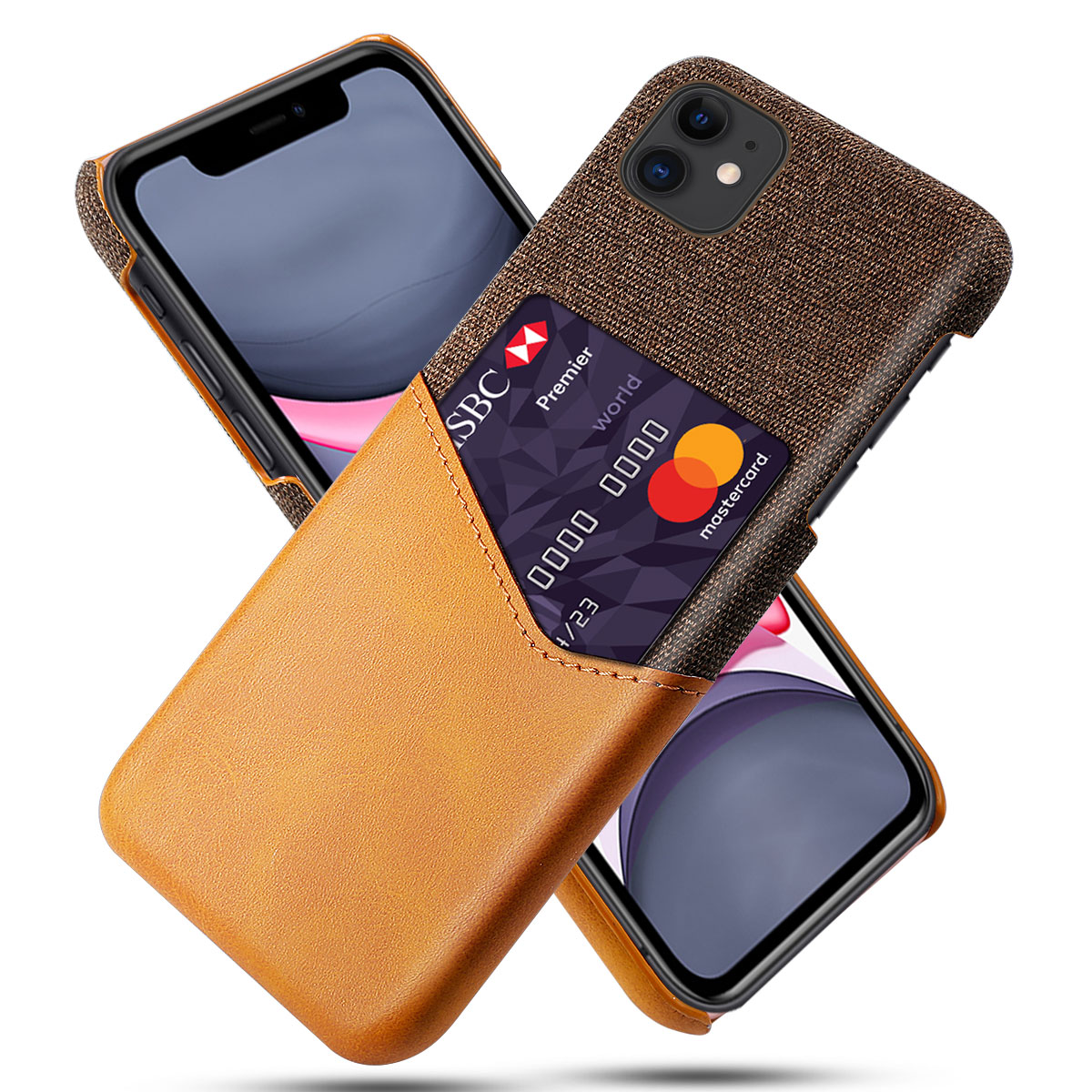Bakeey-Luxury-PU-Leather-Cloth-with-Card-Slot-Shockproof-Anti-scratch-Protective-Case-for-iPhone-11--1610637-5
