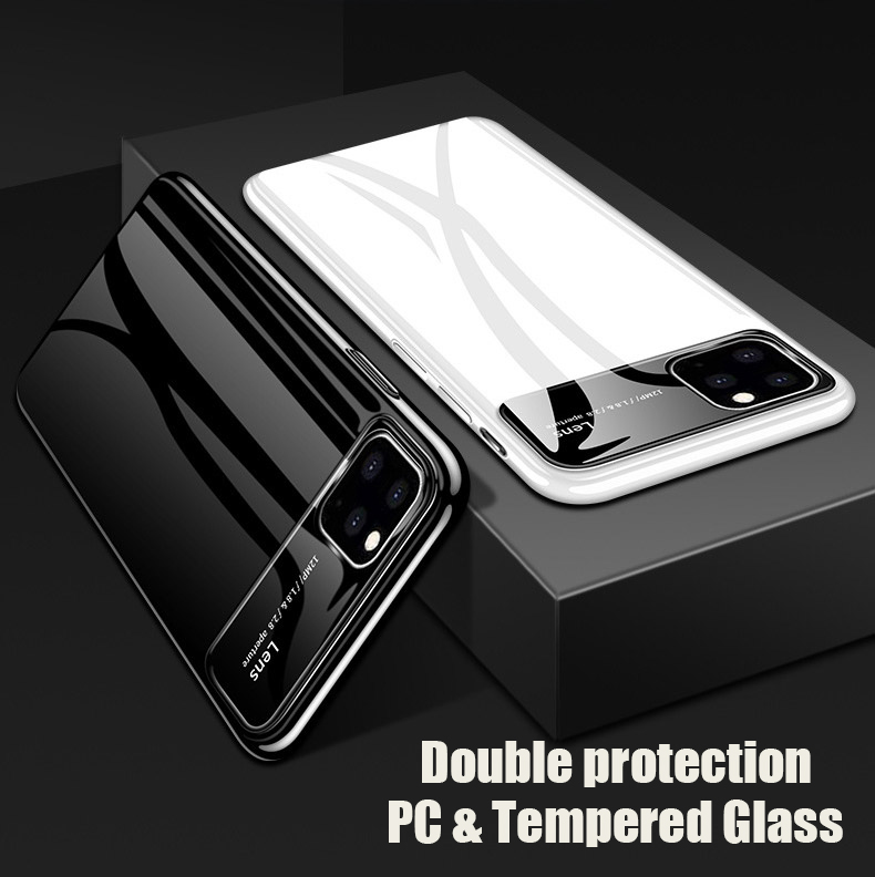 Bakeey-Luxury-Plating-Mirror-Tempered-Glass-Protective-Case-for-iPhone-11-61-inch-1570324-3