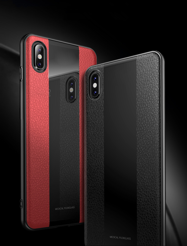 Bakeey-Luxury-Shockproof-Soft-Silicone-PU-Leather-Tempered-Glass-Protective-Case-For-Xiaomi-Mi8-Pro--1430927-2