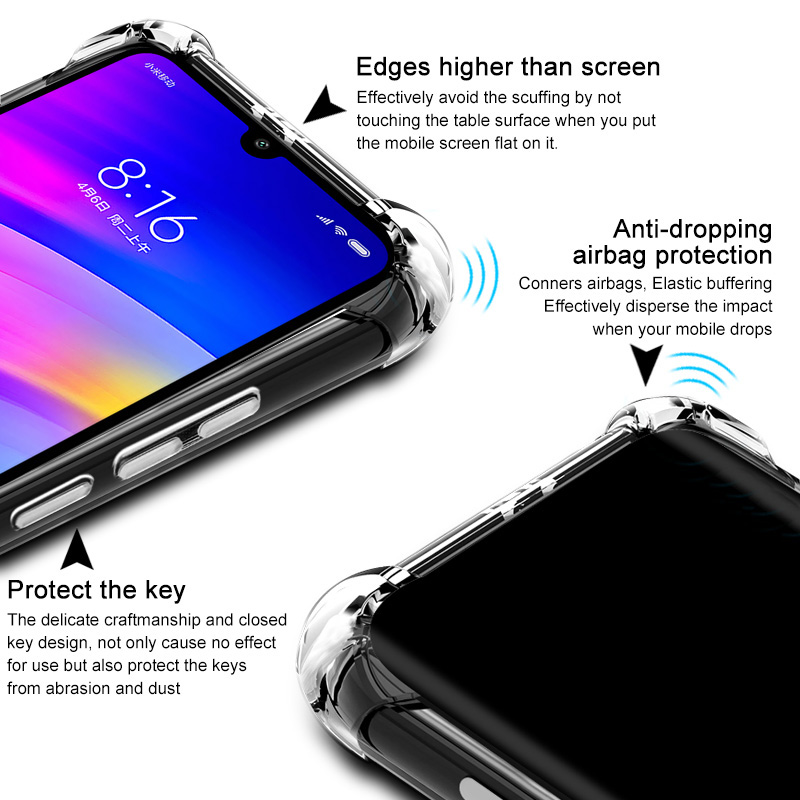 Bakeey-Luxury-Shockproof-Transparent-Soft-Protective-Case-for-Xiaomi-Redmi-7--Redmi-Y3-Non-original-1470207-4