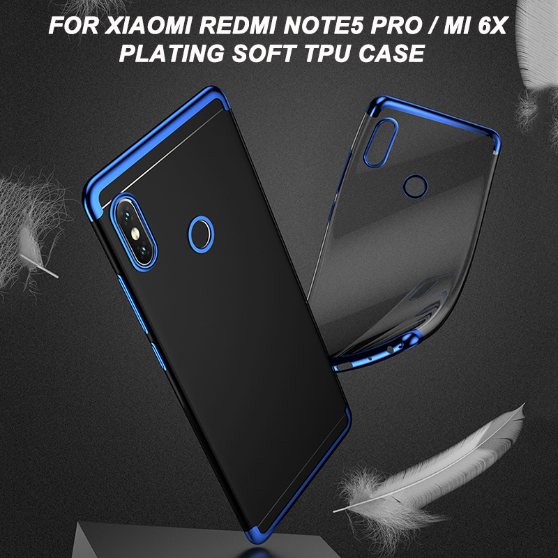 Bakeey-Luxury-Ultra-Thin-Color-Plating-Shock-proof-Soft-TPU-Protective-Case-For-Xiaomi-Redmi-Note-5--1286653-1