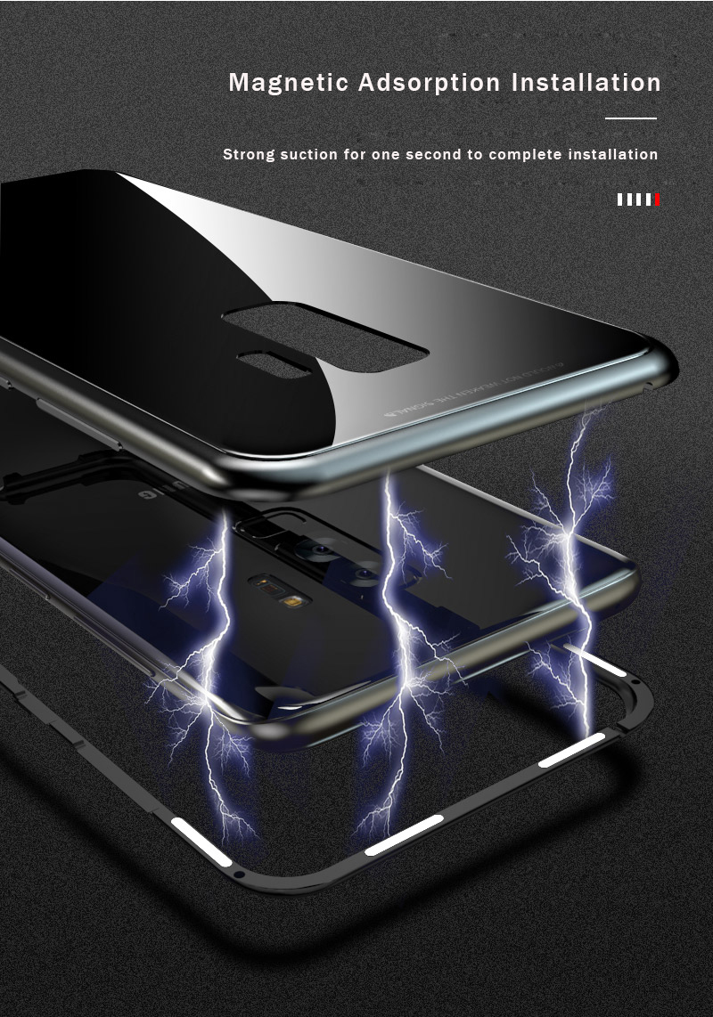 Bakeey-Magnetic-Adsorption-Aluminum-Tempered-Glass-Protective-Case-For-Samsung-Galaxy-M20-2019-1448136-3