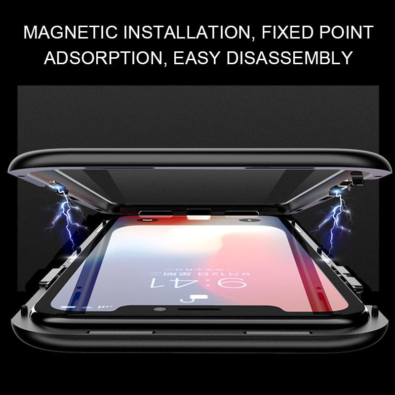 Bakeey-Magnetic-Adsorption-Metal-Tempered-Glass-Protective-Case-for-iPhone-11-Pro-58-inch-1571054-1
