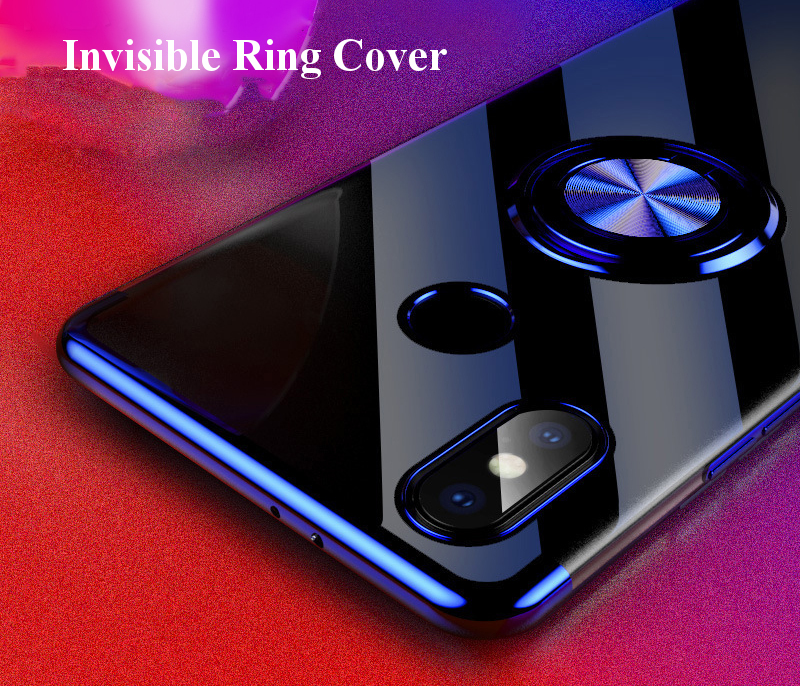 Bakeey-Magnetic-Car-Holder-Ring-Holder-Thin-Color-Plating-Soft-TPU-Protective-Case-For-Xiaomi-Mi-A2--1428822-9