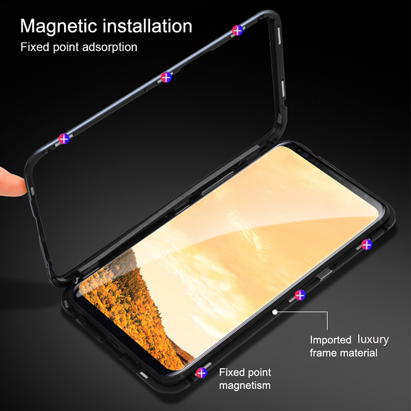 Bakeey-Magnetic-Flip-Metal-Frame-Tempered-Glass-Full-Cover-Protective-Case-for-Xiaomi-Redmi-7--Redmi-1466239-2