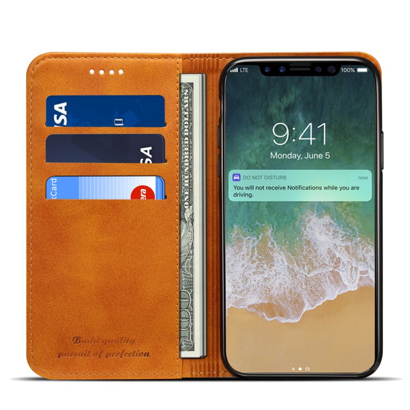 Bakeey-Magnetic-Flip-Wallet-Card-Slot-Case-For-iPhone-X-1248855-2