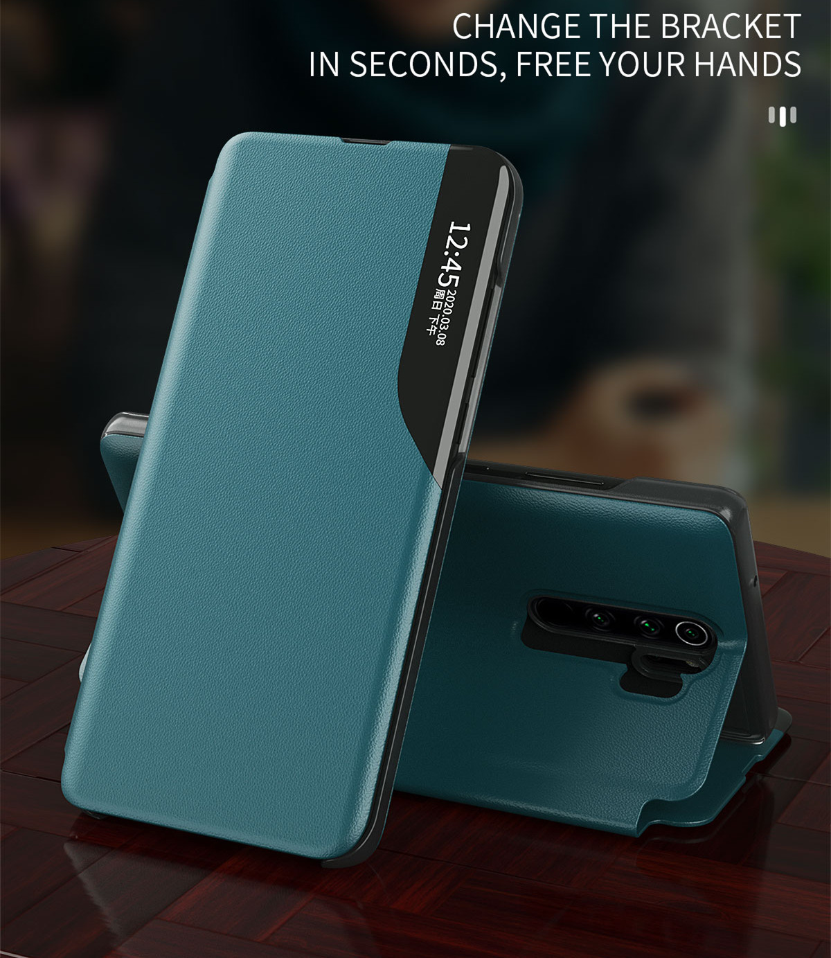 Bakeey-Magnetic-Flip-with-Stand-Shockproof-PU-Leather-Full-Cover-Protective-Cover-for-Xiaomi-Redmi-9-1742529-3