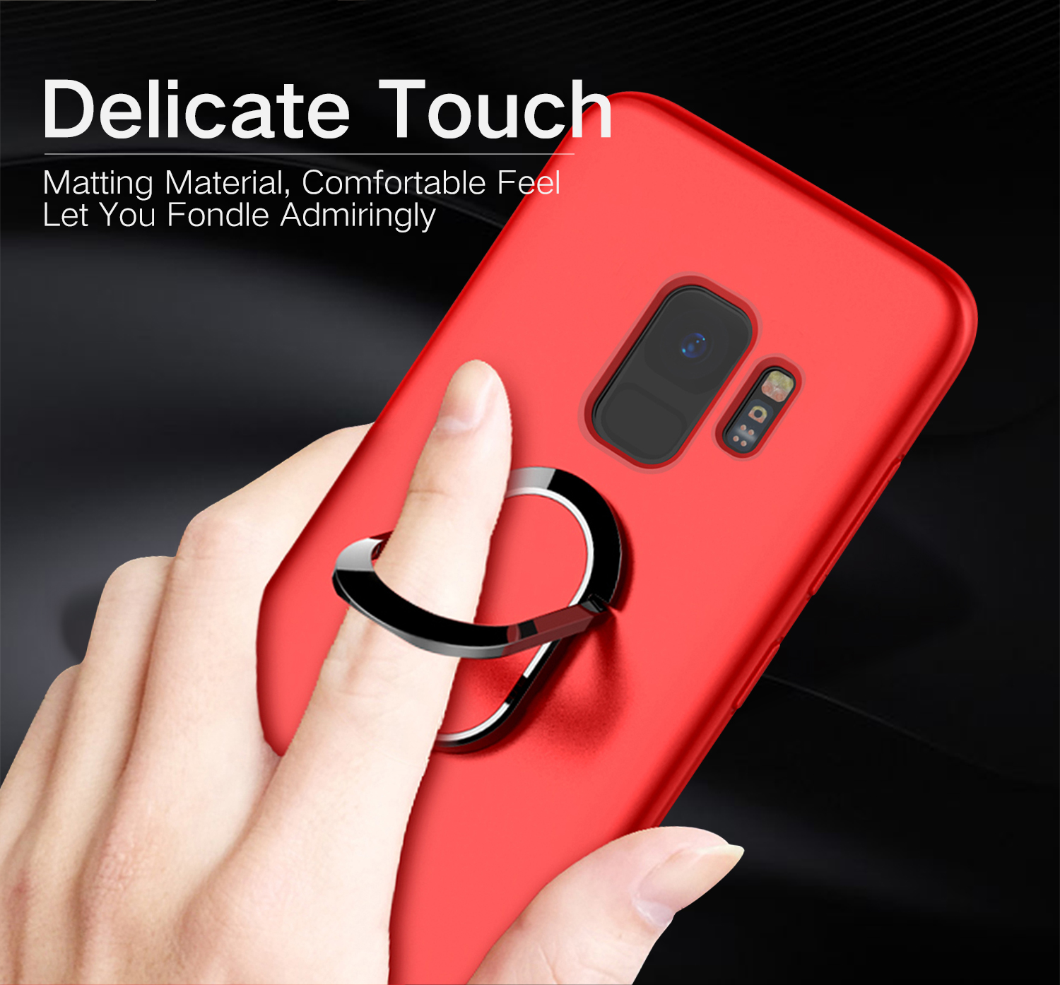 Bakeey-Magnetic-Metal-Ring-Bracket-TPU-Protective-Case-for-Samsung-Galaxy-S9S9-Plus-1279784-4