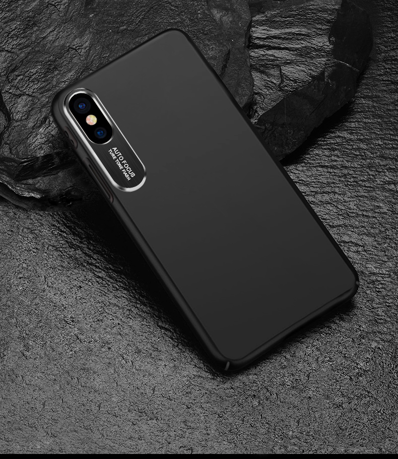 Bakeey-Metal-Camera-Lens-Protection-Hard-PC-Matte-Protective-Case-for-iPhone-X-1269016-6