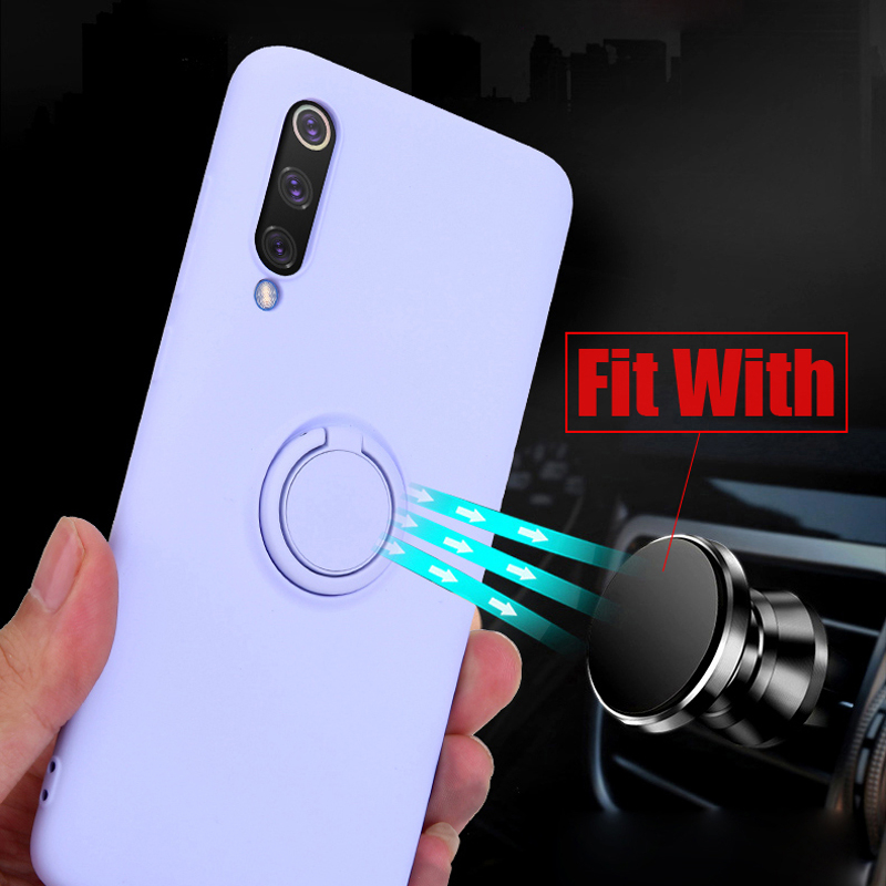 Bakeey-Metal-Ring-Holder-Shockproof-Soft-Silicone-Protective-Case-For-Xiaomi-Mi-9--Xiaomi-Mi9-Mi-9-T-1579850-1