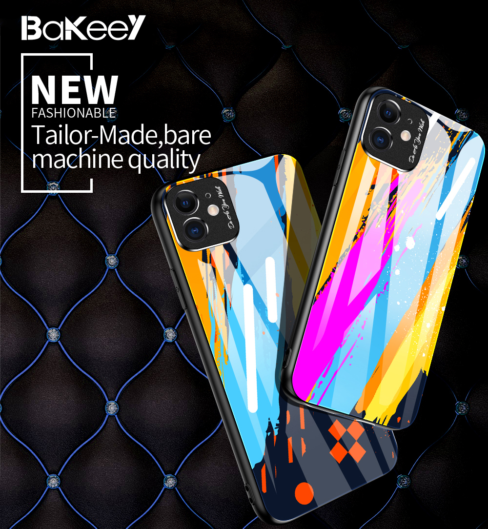 Bakeey-Oil-Painting-Colorful-Glossy-Tempered-Glass-with-3D-Metal-Matte-Lens-Ring-Shockproof-Protecti-1640275-1