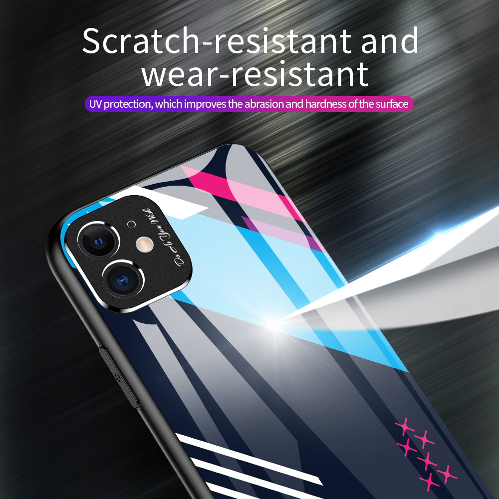 Bakeey-Oil-Painting-Colorful-Glossy-Tempered-Glass-with-3D-Metal-Matte-Lens-Ring-Shockproof-Protecti-1640275-5