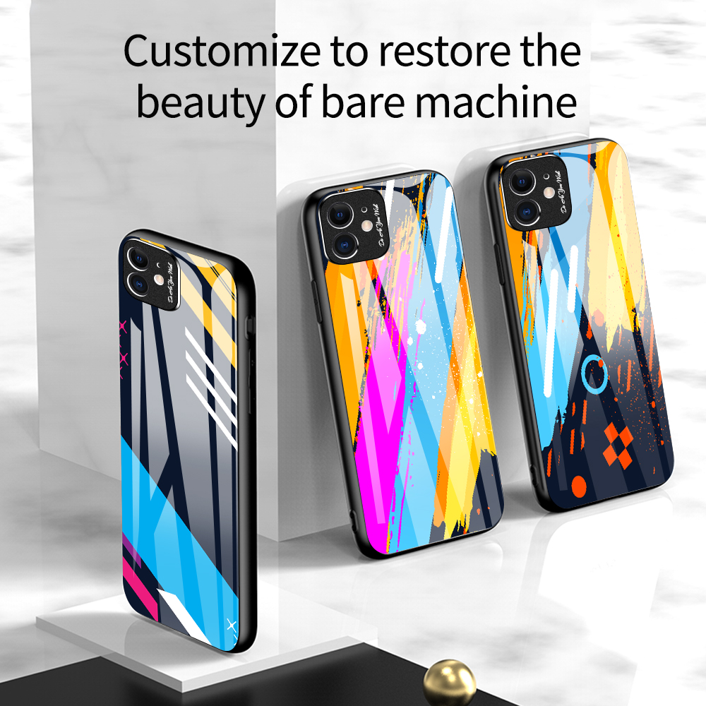 Bakeey-Oil-Painting-Colorful-Glossy-Tempered-Glass-with-3D-Metal-Matte-Lens-Ring-Shockproof-Protecti-1640275-8