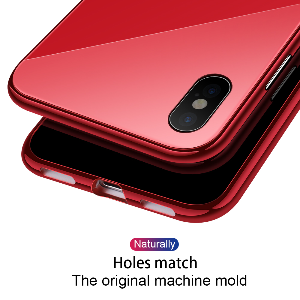 Bakeey-Plating-Magnetic-Adsorption-Full-Body-Protective-Case-with-Tempered-Glass-for-iPhone-X-1316186-6