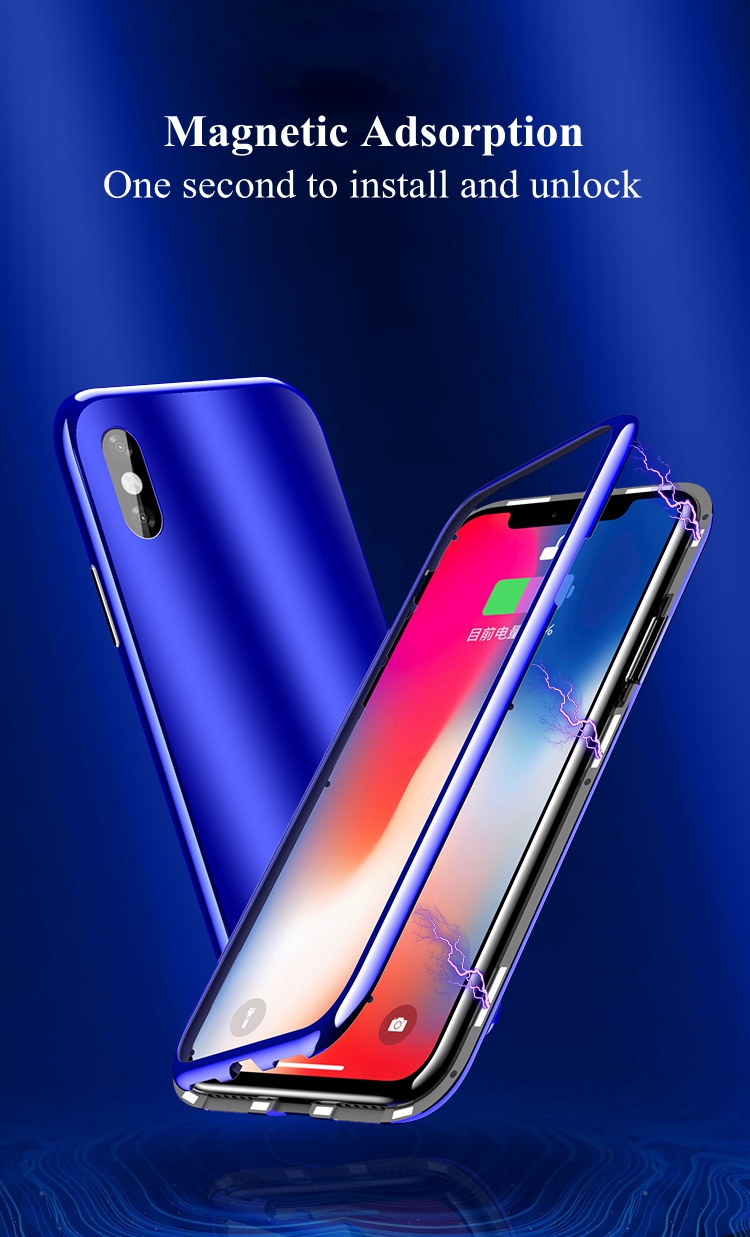 Bakeey-Plating-Magnetic-Adsorption-Hard-PC-Protective-Case-For-iPhone-X-1457796-1