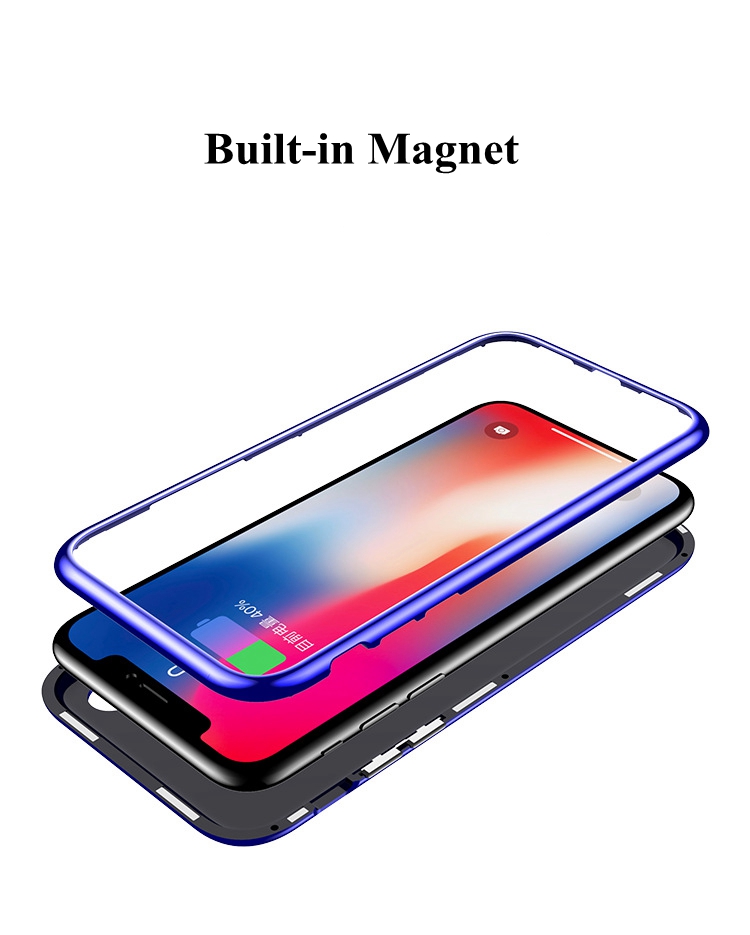 Bakeey-Plating-Magnetic-Adsorption-Hard-PC-Protective-Case-For-iPhone-X-1457796-2